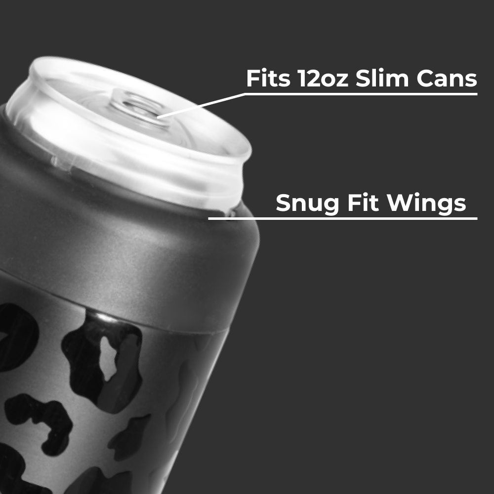 Black Leopard - Can Cooler (Slim) | Ref bidbsh